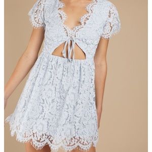 TOBI Nina Front Tie Skater Dress